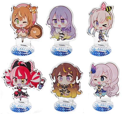Kureiji Ollie, etc. VTuber Hololive Hololive Indonesia Chibi Acrylic Figure with Illustration Atre Akihabara Hololive Summer Festival Exclusive Set of 6 Acrylic Stands [USED]