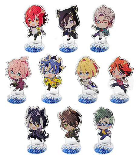 VTuber Hololive Hanasaki Miyabi & Others HOLOSTARS + Shinove Daidou Chibi Acrylic Figure with Illustration Atre Akihabara Hololive Summer Festival Exclusive Set of 10 Acrylic Stands [USED]