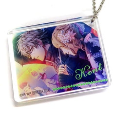 Kent Hero Amnesia & Collar x Malice CoLotta Acrylic Plate Keychain animate cafe Limited Stamp Card Campaign Benefits Key Chain [USED]