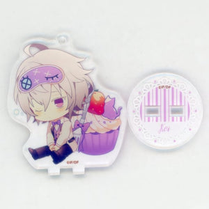 Kei Okazaki Amnesia & Collar x Malice Trading Acrylic Stand Key Chain Color x Malice animate cafe Limited Key Chain [USED]