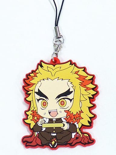 Kyojuro Rengoku Demon Slayer: Kimetsu no Yaiba the Movie: Mugen Train Rubber Strap Collection Vivimus Key Ring [USED]