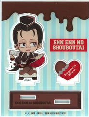 Fire Force Konro Sagamiya Panel Style Acrylic Stand Valentine Ver. Princess Cafe Limited Acrylic Stands [USED]