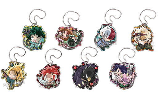 Izuku Midoriya, etc. My Hero Academia Pita! Deformed Shopping! Acrylic Keychain All 8 Types Set Key Chain [USED]