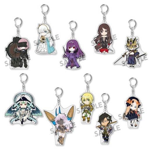 Caster/Anastasia, etc. Fate/Grand Order Pikuriru! Trading Acrylic Key Chains Vol.10 All 10 Types Set Key Chain [USED]