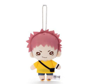 Yuji Itadori Jujutsu Kaisen Nitotan Ending Plain Clothes Plush Toy with Ball Chain Key Chain [USED]