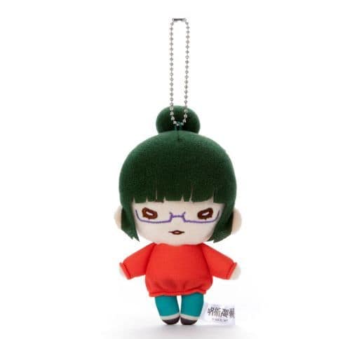 Maki Zenin Jujutsu Kaisen Nitotan Ending Plain Clothes Plush Toy with Ball Chain Key Chain [USED]