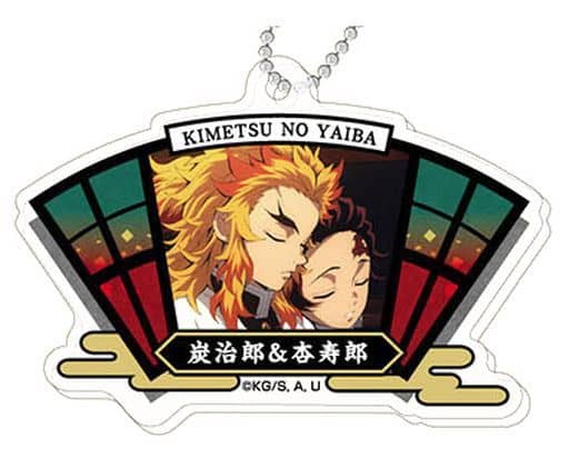 Tanjiro Kyojuro Demon Slayer: Kimetsu no Yaiba Decofla Acrylic Key Chain Vol.5 Key Ring [USED]