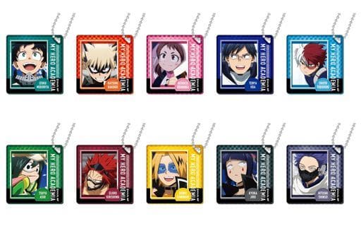Katsuki Bakugo, etc. My Hero Academia Kiratto Decofla Acrylic Key Chain All 10 Types Set Key Chain [USED]