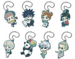 Yuji Itadori, etc. Jujutsu Kaisen Defo Rubber! Plain Clothes Key Chain All 8 Types Set Key Chain [USED]