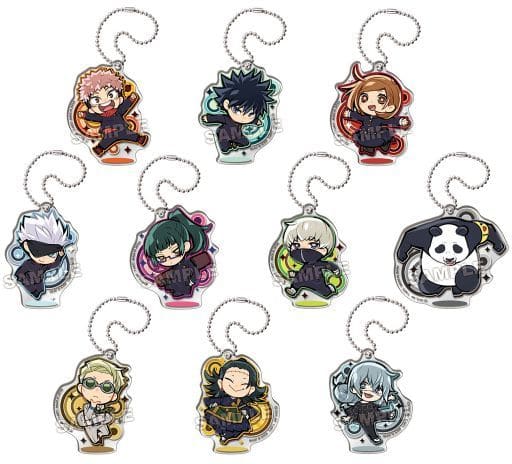 Yuji Itadori, etc. Jujutsu Kaisen Pyoncolle Acrylic Key Chain All 10 Types Set Key Chain [USED]