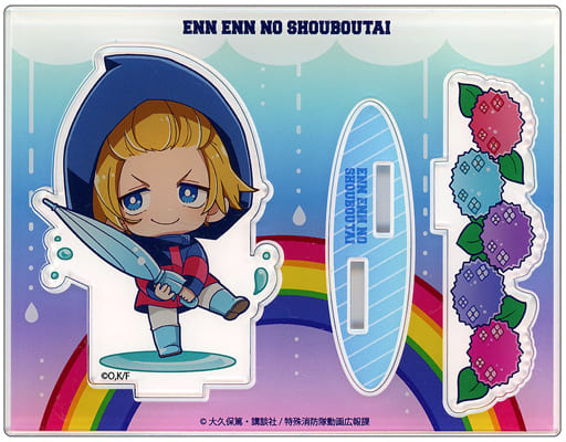 Fire Force Arthur Boyle Panel Style Acrylic Stand Rainy Season Princess Cafe Limited Acrylic Stands [USED]