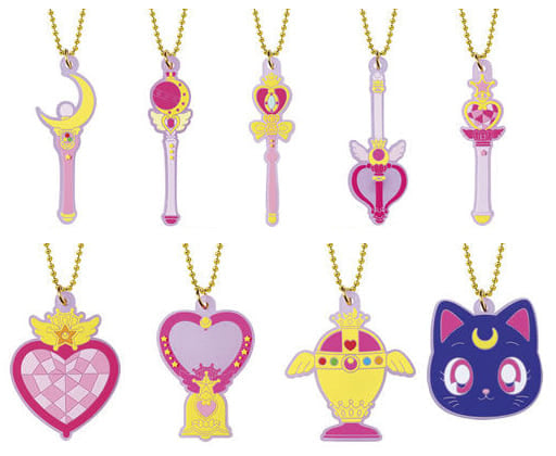 Moon Stick, etc. Sailor Moon Otome no Assort Collection 2 Mini Charm Collection Prize D All 9 Types Set Charm [USED]