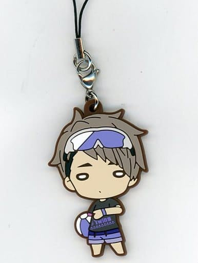 Osamu Miya Haikyu!! Nitotan Beach Volleyball Rubber Mascot Key Chain [USED]