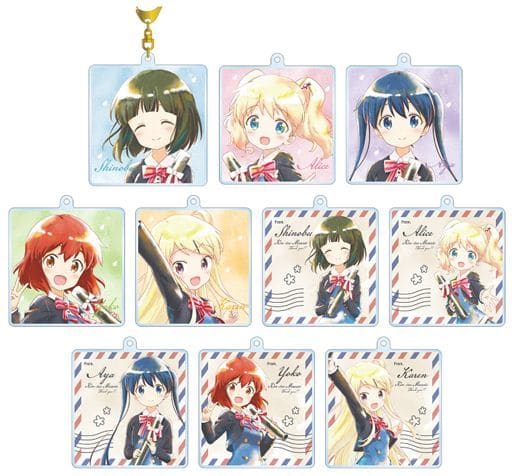 Shinobu Omiya, etc. Kiniro Mosaic: Thank You!! Ani-Art Aqua Label Trading Acrylic Keychain All 10 Types Set Key Chain [USED]