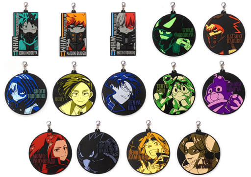 My Hero Academia THE MOVIE WORLD HEROES'MISSION Izuku Midoriya & Others Ichiban Kuji Rubber Charm Prize G All 14 Types Set Charm [USED]