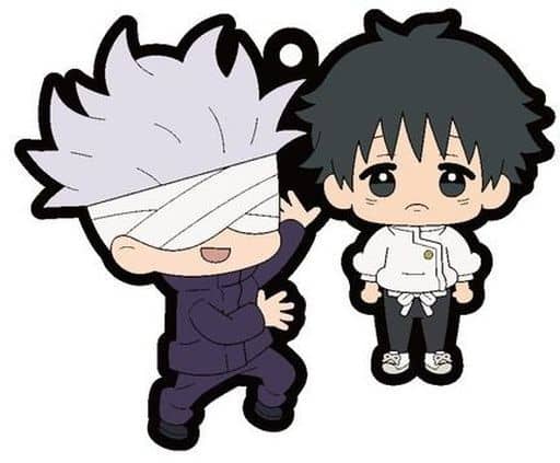 Satoru Gojo Yuta Okkotsu Jujutsu Kaisen 0 Buddycolle Rubber Mascot Key Ring [USED]