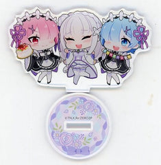 Emilia Ram Rem Re:ZERO -Starting Life in Another World- Kuji Mini! Acrylic Stand Figure Kujibikido Limited Prize B-8 Acrylic Stand [USED]