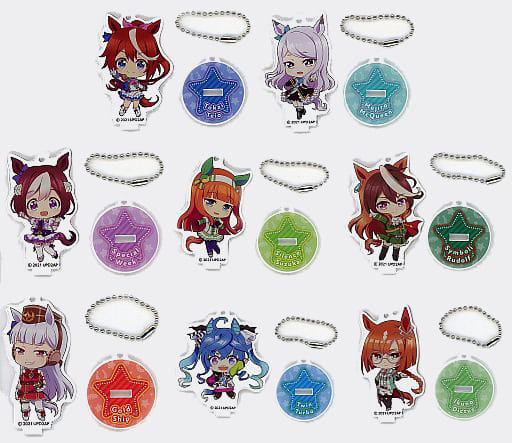 Tokai Teio, etc. Uma Musume Pretty Derby Season 2 Trading Acrylic Stand Key Chain All 8 Types Set Key Chain [USED]