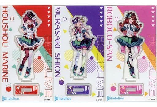 Houshou Marine, etc. Holomart Outfit VTuber Hololive Original Acrylic Stand FamilyMart Vol.5 FamiPay Web Exclusive Set of 3 Acrylic Stands [USED]