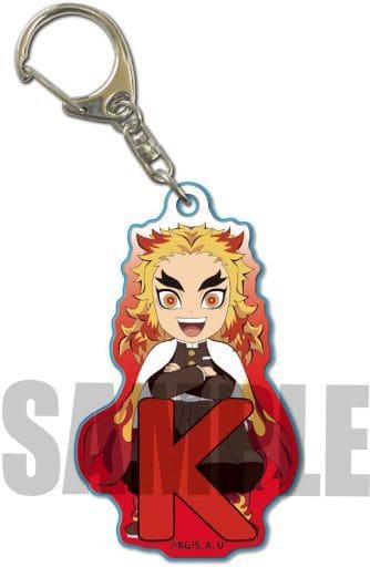 Kyojuro Rengoku Demon Slayer: Kimetsu no Yaiba Trading Acrylic Key Chains Alphabet Ver. Key Chain [USED]