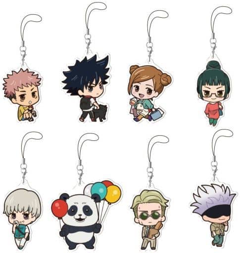Nobara Kugisaki, etc. Jujutsu Kaisen Chokokawa Acrylic Strap Vol.3 All 8 Types Set Key Chain [USED]