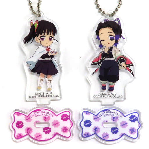 Shinobu Kocho Kanao Tsuyuri Milky X Demon Slayer: Kimetsu no Yaiba Acrylic Stand Mascot 2 Types set Key Chain [USED]