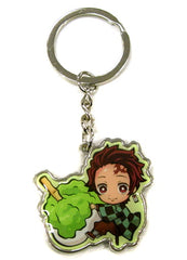 Tanjiro Kamado Zunda Mochi Demon Slayer: Kimetsu no Yaiba Metal Keychain Sendai Limited Key Chain [USED]