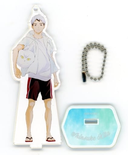 Shinsuke Kita Haikyu!! TO THE TOP Acrylic Stand Keychain Stationery Cafe Collaboration Limited Key Chain [USED]