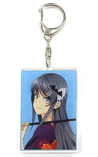 Mai Sakurajima Face Rascal Does Not Dream of Bunny Girl Senpai Newly Drawn Illustration Trading Acrylic Key Chains Japanese Style Halloween Ver. Key Chain [USED]