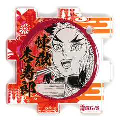 Kyojuro Rengoku Demon Slayer: Kimetsu no Yaiba Connected Acrylic Puzzle Collection Part 2 Koyoharu Gotoge Original Picture Exhibition Limited Key Ring [USED]