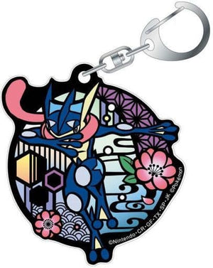 Greninja Pokemon Cutout Series Glitter Keychain Key Chain [USED]