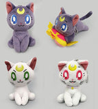 Artemis, etc. Sailor Moon Eternal The Movie Plush Toy that Can Be Attached To Bag Luna & Artemis & Diana All 4 Types Set Key Ring [USED]