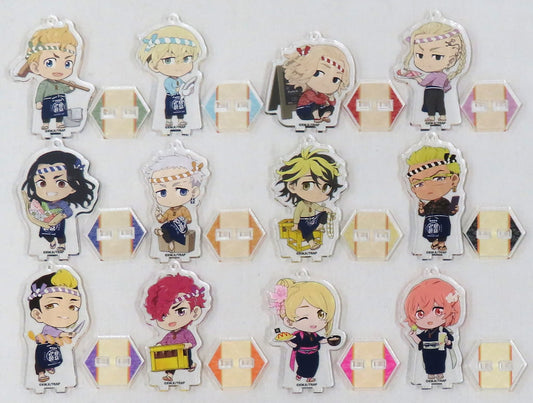 Keisuke Baji, etc. Tokyo Revengers Trading Acrylic Stand Key Chain animatecafe Revival Limited All 12 Types Set Key Chain [USED]