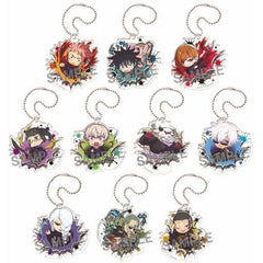 Yuji Itadori, etc. Jujutsu Kaisen Buchimas! Battle Acrylic Key Chain All 10 Types Set Key Chain [USED]