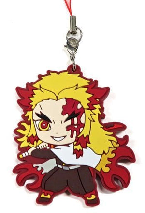 Kyojuro Rengoku Demon Slayer: Kimetsu no Yaiba Metsu! Capsule Rubber Mascot 10 Capsule Rubber Mascot Key Chain [USED]