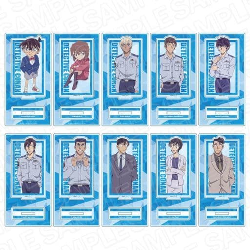Conan Edogawa, etc. Detective Conan Acrylic Stand Police Academy Ver. All 10 Types Set Acrylic Stand [USED]