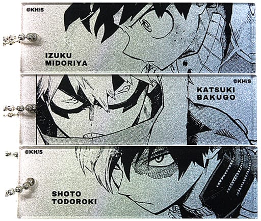 My Hero Academia Izuku Midoriya & Others Aurora Acrylic Keychain Set of 3 Keychains [USED]