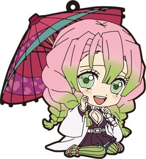 Mitsuri Kanroji Demon Slayer: Kimetsu no Yaiba Petanko Japanese Umbrella Trading Rubber Strap Vol.2 Key Ring [USED]