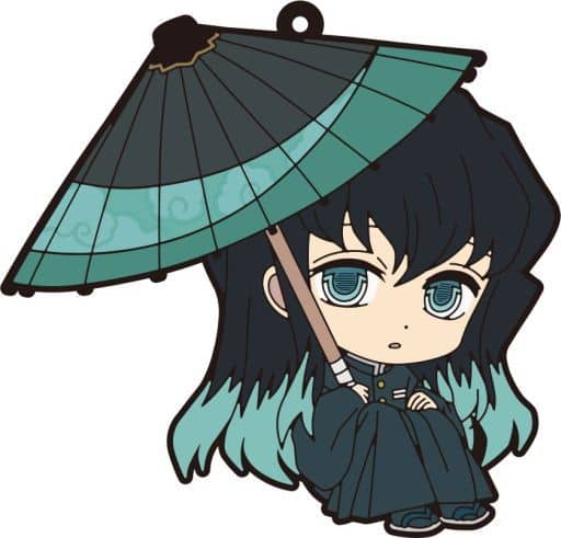 Muichirou Tokitou Demon Slayer: Kimetsu no Yaiba Petanko Japanese Umbrella Trading Rubber Strap Vol.2 Key Ring [USED]