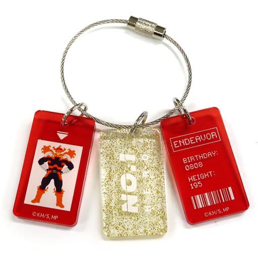 My Hero Academia Endevor Triple Acrylic Keychain Keychains [USED]