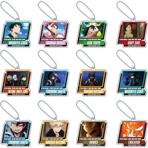 Hawks, etc. My Hero Academia: World Heroes' Mission Trading Acrylic Keychains All 12 Types Set Key Chain [USED]
