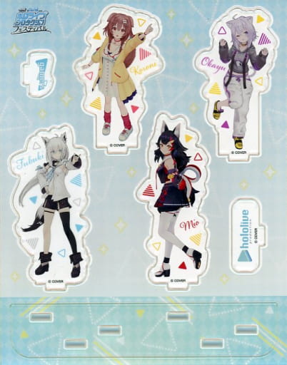 VTuber Hololive Shirakami Fubuki & Others Hololive Gamers Acrylic Diorama Festival Ver. Weiss Schwarz & Rebirth Presents Hololive Production Festival Limited Acrylic Stands [USED]