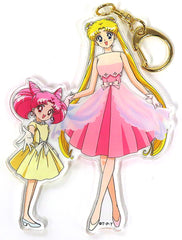 Usagi Tsukino Chibiusa Dress Up Sailor Moon Acrylic Keychain Sailor Moon Store Limited Original 4th Anniversary Goods Key Chain [USED]