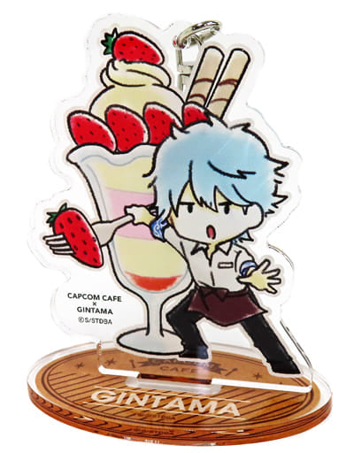 Gintoki Sakata Gintama Acrylic Stand Keychain Capcom Cafe 2nd Edition Limited Key Chain [USED]