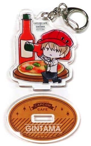 Sougo Okita Gintama Acrylic Stand Keychain Capcom Cafe 2nd Edition Limited Key Chain [USED]