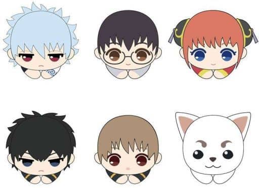 Gintoki Sakata, etc. Gintama Hagu Chara Collection All 6 Types Set Key Chain [USED]
