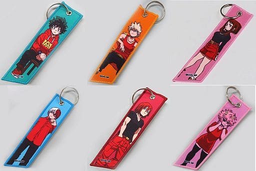 Shoto Todoroki, etc. My Hero Academia Trading Flight Tags JF2022 Ver. All 6 Types Set Key Chain [USED]