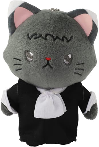 Ryunosuke Akutagawa Bungo Stray Dogs withCAT Plush Keychain with Eye Mask Key Chain [USED]
