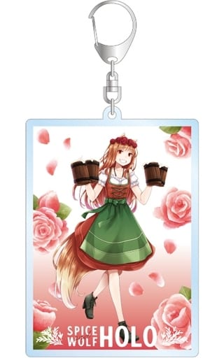 Holo Dirndl Ver. Spice and Wolf Newly Drawn Illustration Juu Ayakura Big Acrylic Key Chain Key Chain [USED]
