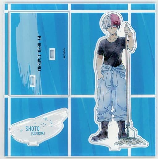 My Hero Academia Shoto Todoroki Acrylic Stand Standing Pose Cleaning Costume REGENERATION TOHO animation STORE baseyard tokyo REGENERATION My Hero Academia Exclusive Acrylic Stands [USED]